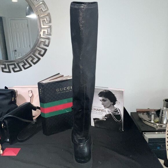 Bottega Veneta Black Over the Knee Boots - Picture 6 of 10